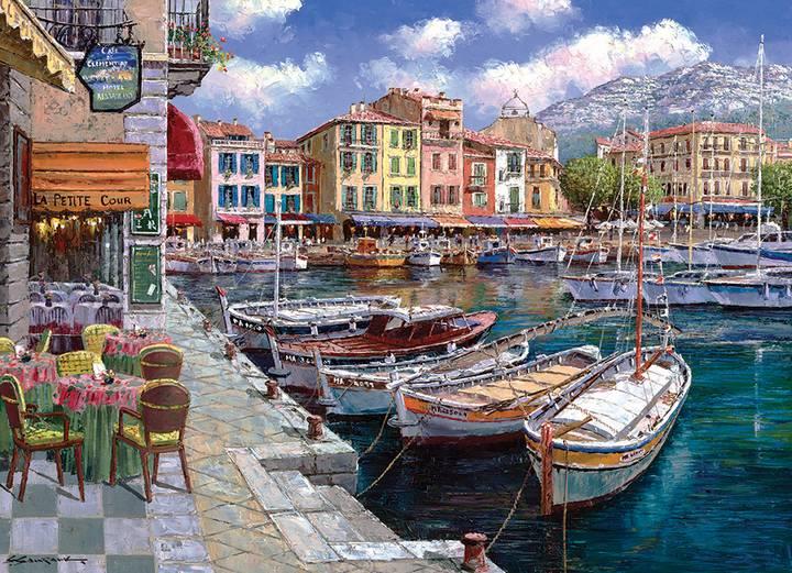 Cobble Hill - Cafe in Cassis - 1000 Piece Jigsaw Puzzle