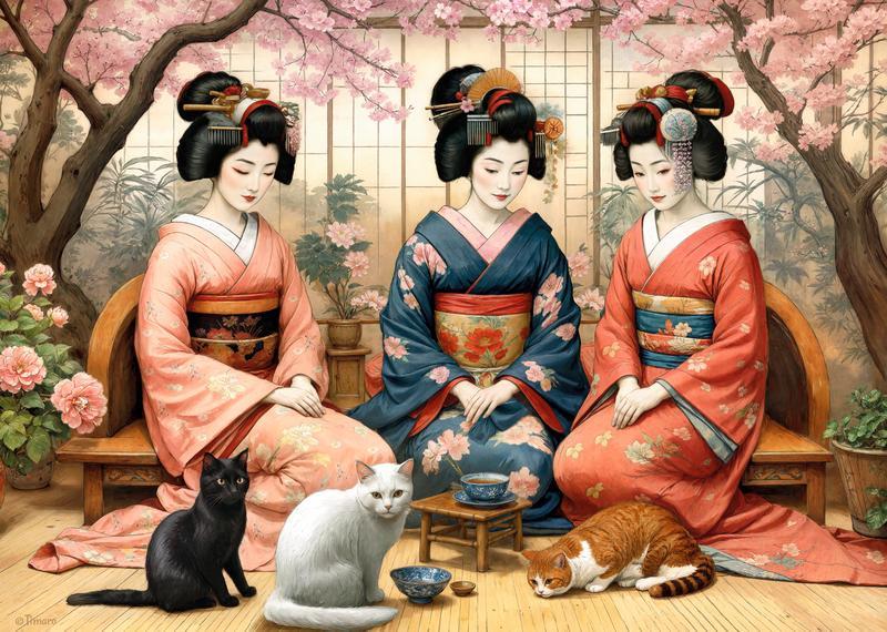 CherryPazzi - Springtime Tea - 1000 Piece Jigsaw Puzzle