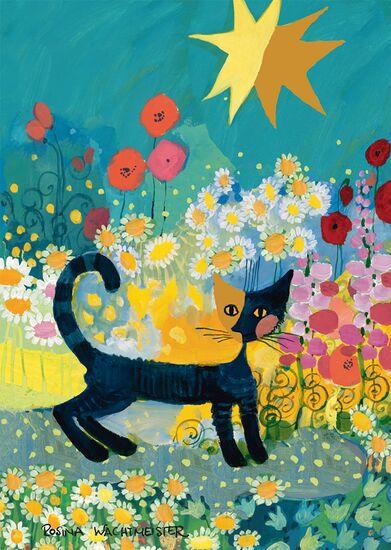Schmidt - Cat in a Sea of Blossom - 1000 Piece Jigsaw Puzzle