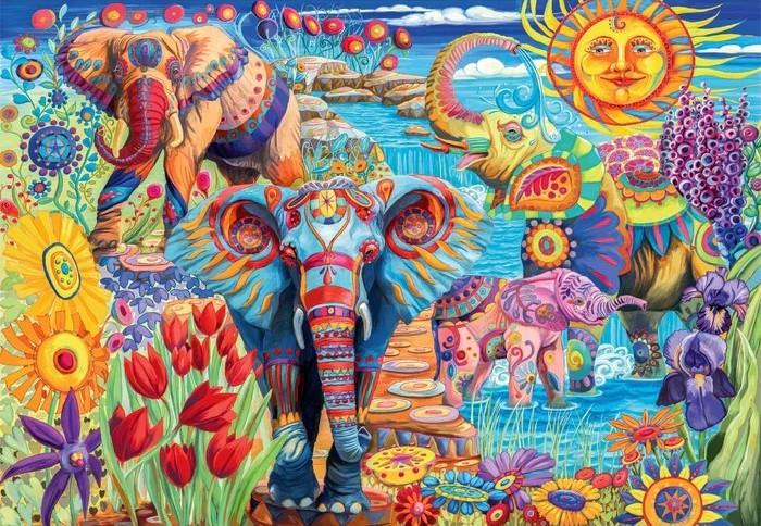 Clementoni - Elephants Carnival - 500 Piece Jigsaw Puzzle