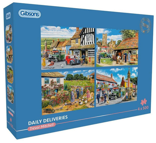 Gibsons - Daily Deliveries - 4 x 500 Piece Jigsaw Puzzle