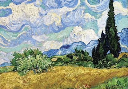 Calypto - Vincent van Gogh - Champ de ble avec Cypres - 1000 Piece Jigsaw Puzzle