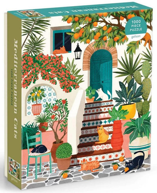 Galison - Mediterranean Cats - 1000 Piece Jigsaw Puzzle