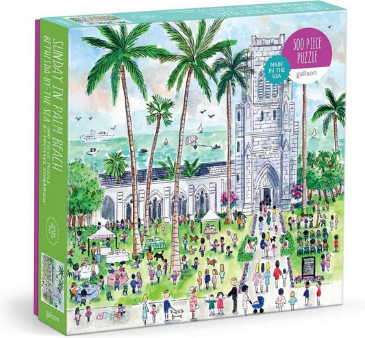 Galison - Michael Storrings - Sunday in Palm Beach Bethesda by the Sea - 500 Piece Jigsaw Puzzle