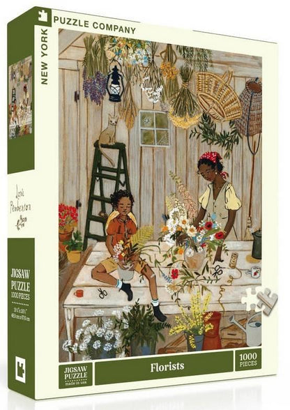 New York Puzzle Company - Florists - 1000 Piece Jigsaw Puzzle