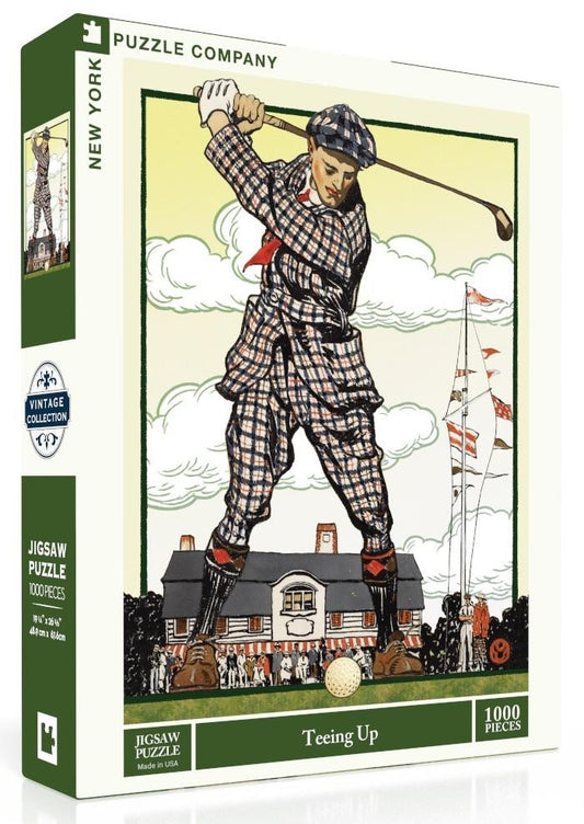 New York Puzzle Company - Teeing up - 1000 Piece Jigsaw Puzzle