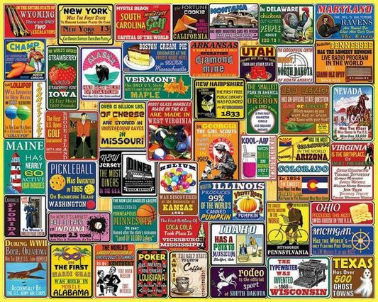White Mountain - State Trivia - 1000 Piece Jigsaw Puzzle
