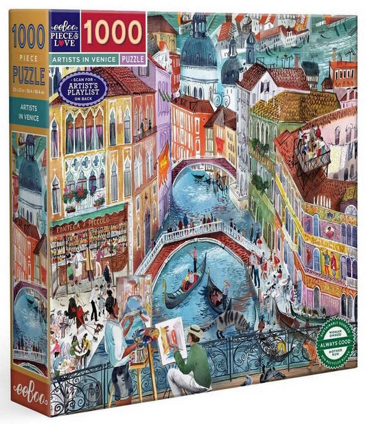 Eeboo - Artists in Venice - 1000 Piece Jigsaw Puzzle