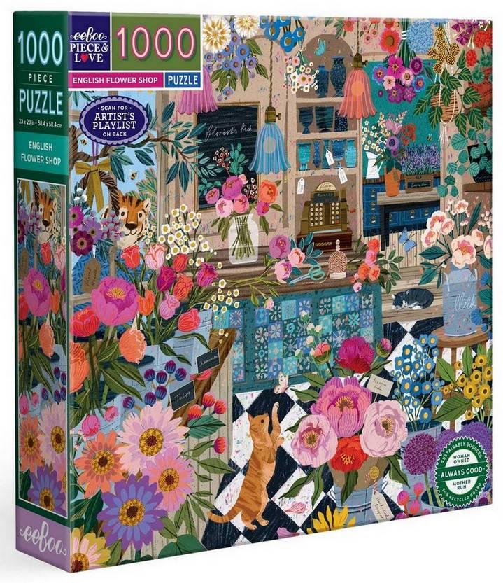 Eeboo - English Flower Shop - 1000 Piece Jigsaw Puzzle