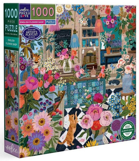 Eeboo - English Flower Shop - 1000 Piece Jigsaw Puzzle