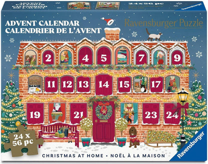 Ravensburger - Christmas at Home - Advent Calendar - 24 x 56 Piece Jigsaw Puzzle