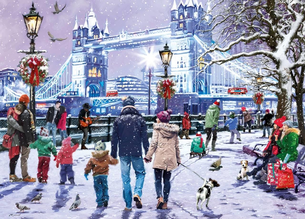 Gibsons - Tower Bridge at Christmas - 1000 Piece Jigsaw Puzzle
