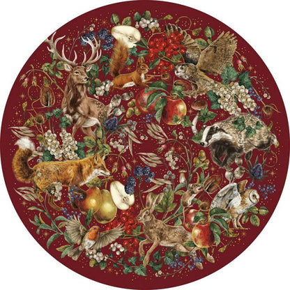 Gibsons - The Art File Winter Story - 500 Piece Circular Jigsaw Puzzle