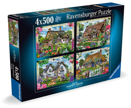 Ravensburger - Happy Days No 10 - Country Gardens - 4 x 500 Piece Jigsaw Puzzle