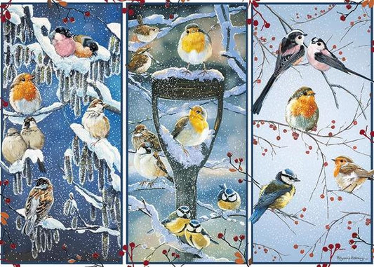 Otter House - Snowy Garden Birds - 1000 Piece Jigsaw Puzzle