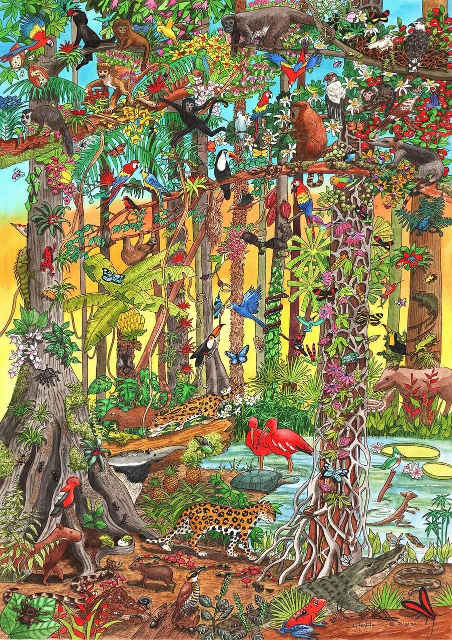 House of Puzzles - Animal Antics - 100XXL Piece Jigsaw Puzzle
