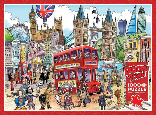 Cobble Hill - Doodletown - London Calling  - 1000 Piece Jigsaw Puzzle