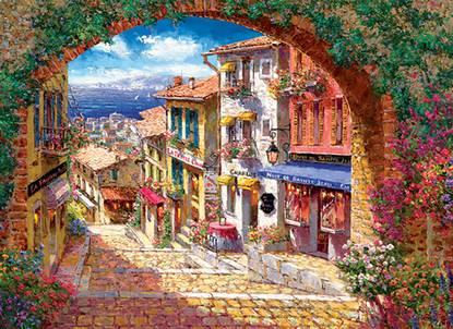 Cobble Hill - Archway to Cagne  - 500 Piece Jigsaw Puzzle