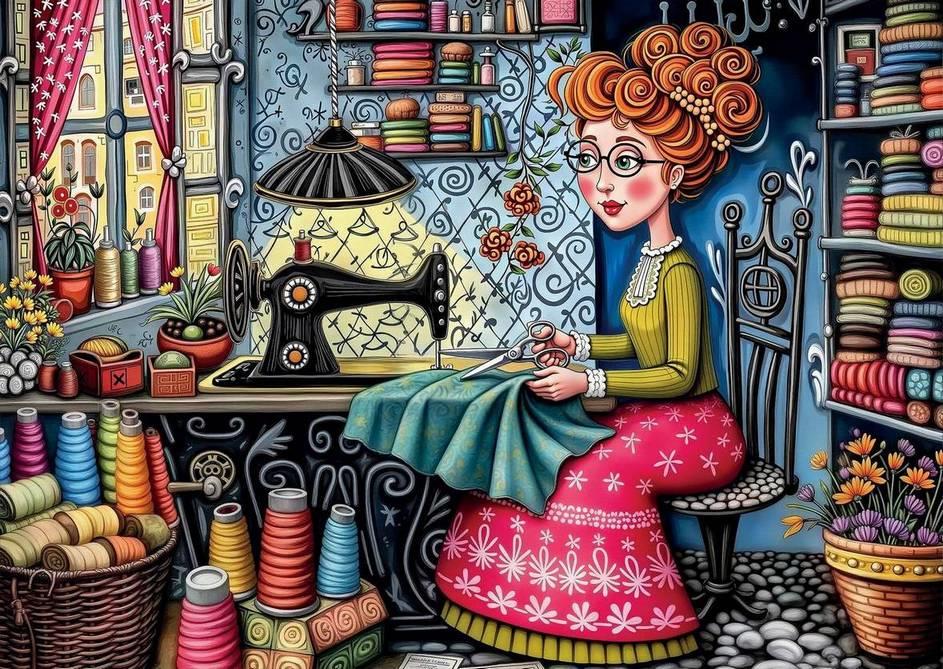 Delfy - My Sewing Studio - 1000 Piece Jigsaw Puzzle