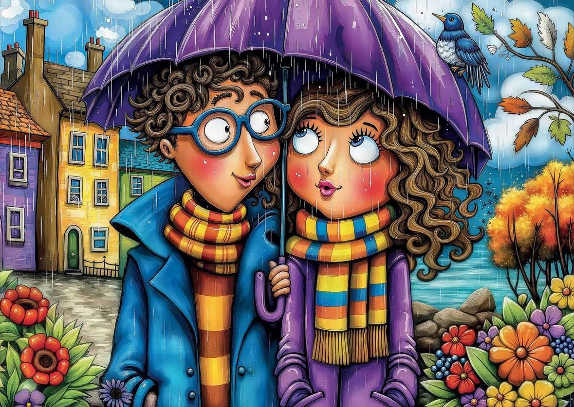 Delfy - Under One Umbrella - 1000 Piece Jigsaw Puzzle