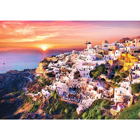 Trefl - Sunset over Santorini - 1000 Piece Jigsaw Puzzle