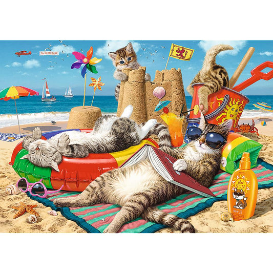 Trefl - Hidden Shapes - Feline Holidays - 1000 Piece Jigsaw Puzzle