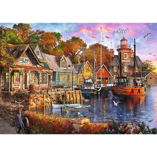 Trefl - Tea Time - Seaside Harbour - 1000 Piece Jigsaw Puzzle