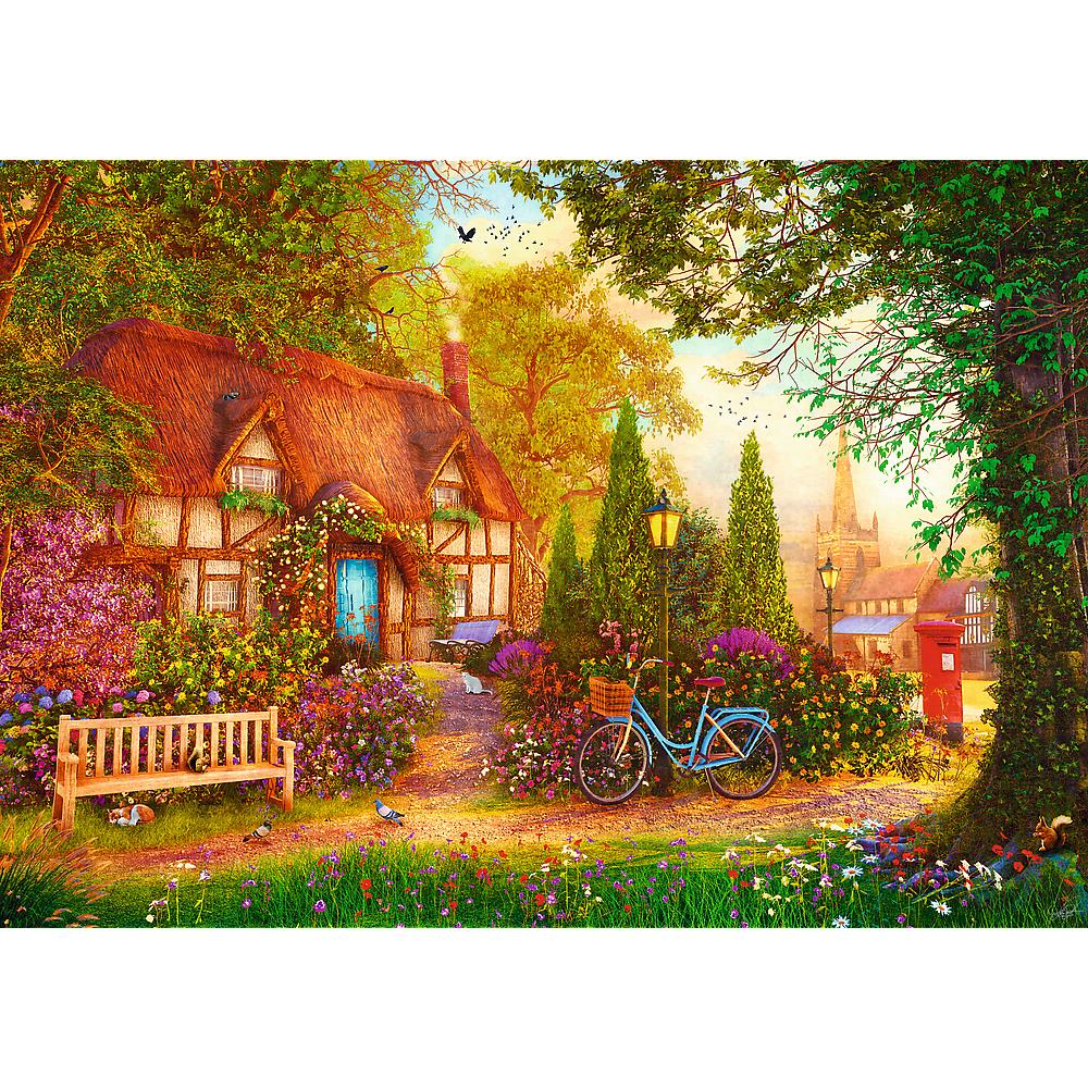 Trefl - Tea Time - Thatched Cottage - 1000 Piece Jigsaw Puzzle