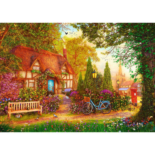 Trefl - Tea Time - Thatched Cottage - 1000 Piece Jigsaw Puzzle