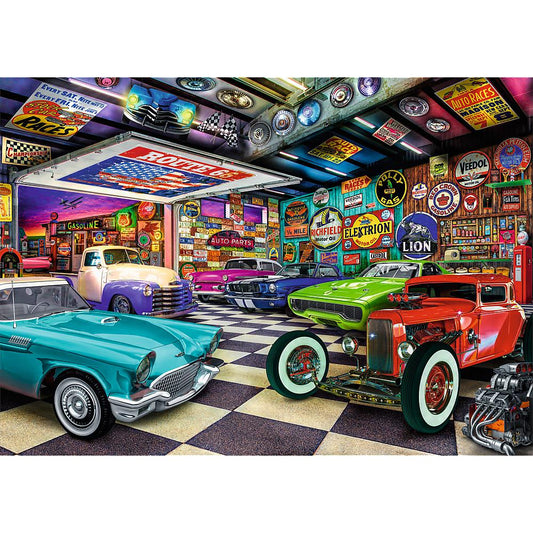 Trefl - Tea Time - Car Collectors Garage - 1000 Piece Jigsaw Puzzle