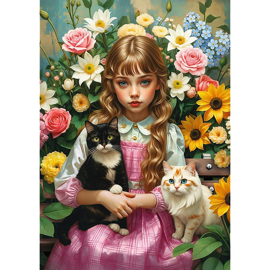 Trefl - The Girl with the Cats - 1000 Piece Jigsaw Puzzle