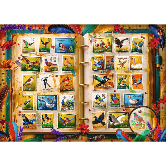 Trefl - Stamp Collection - Bird Atlas - 1000 Piece Jigsaw Puzzle