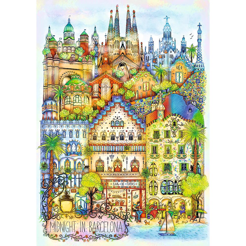 Trefl - Midnight in Barcelona - 1000 Piece Jigsaw Puzzle