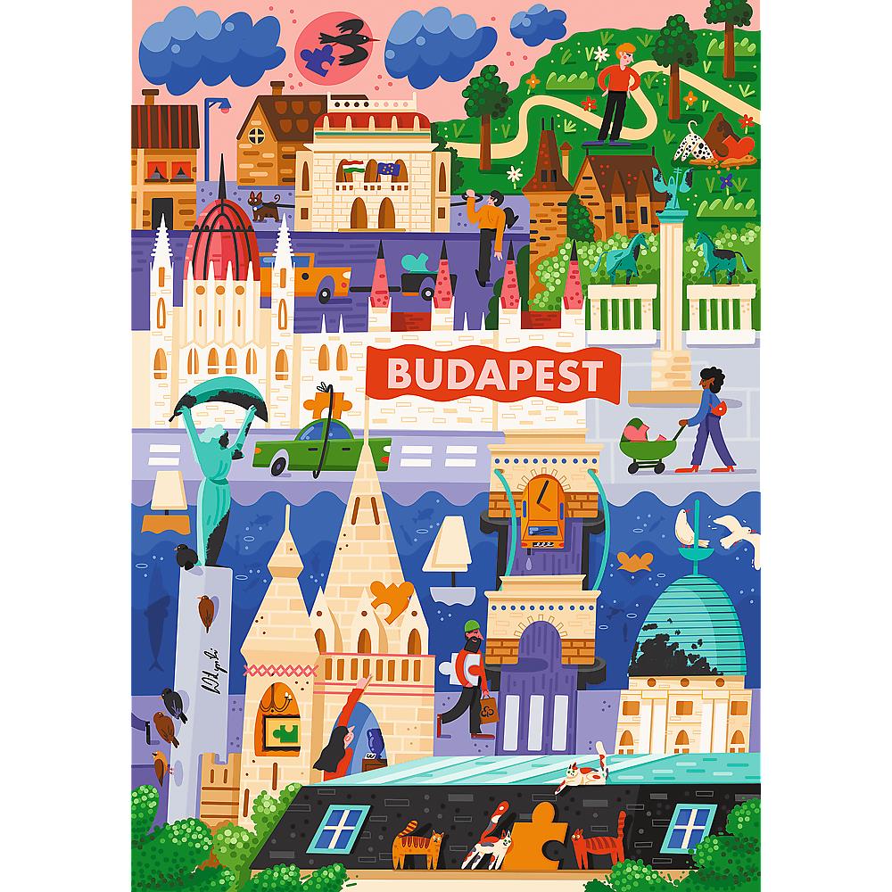 Trefl - The Art of Colour - Budapest - Hungary - 1000 Piece Jigsaw Puzzle