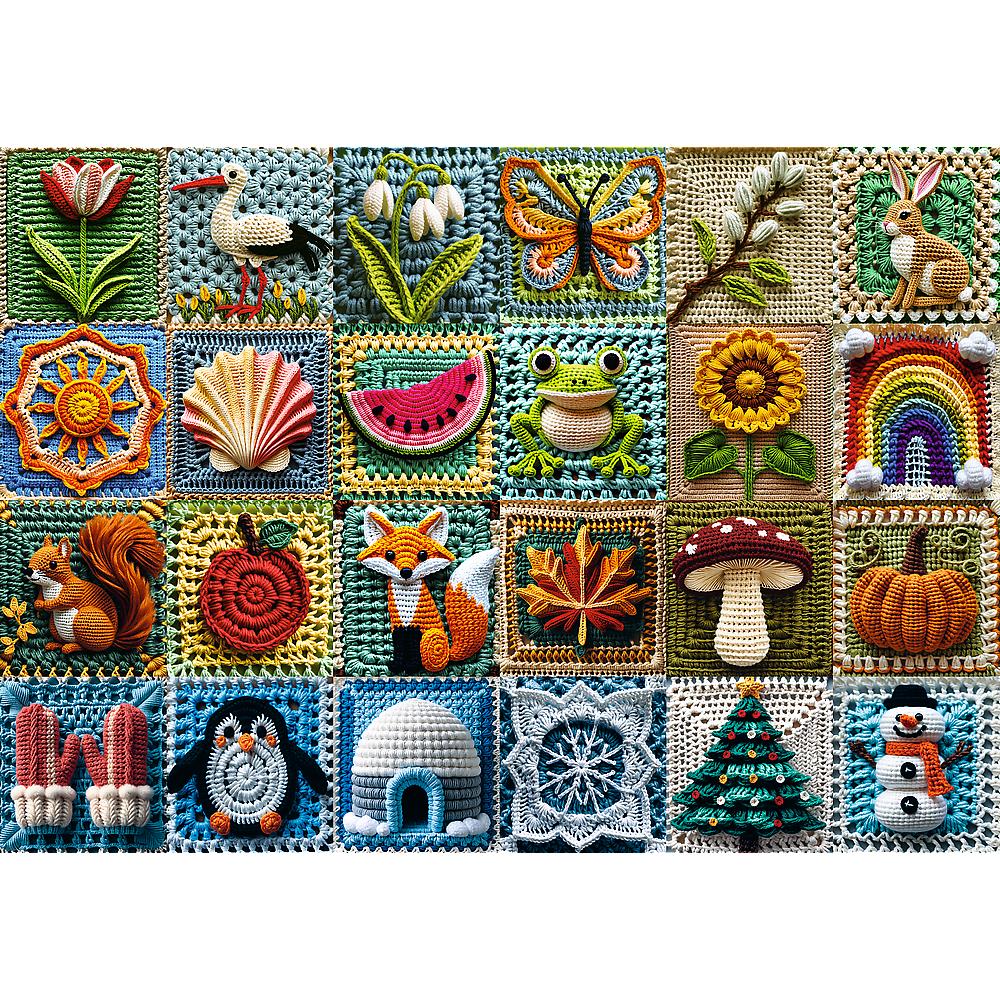 Trefl - Tea Time - Crochet - Four Seasons - 1000 Piece Jigsaw Puzzle