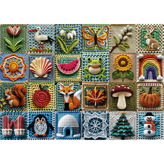 Trefl - Tea Time - Crochet - Four Seasons - 1000 Piece Jigsaw Puzzle
