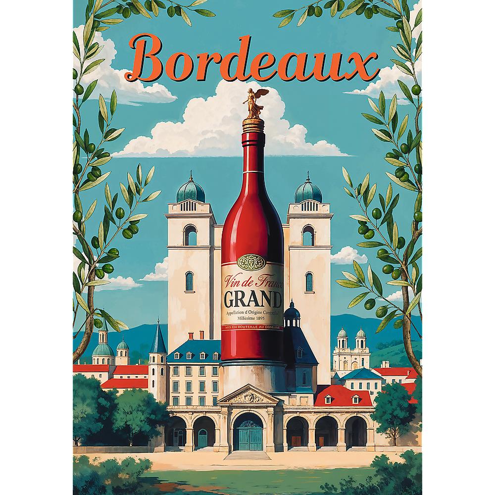 Trefl - Vintage Poster - Bordeaux - France - 1000 Piece Jigsaw Puzzle