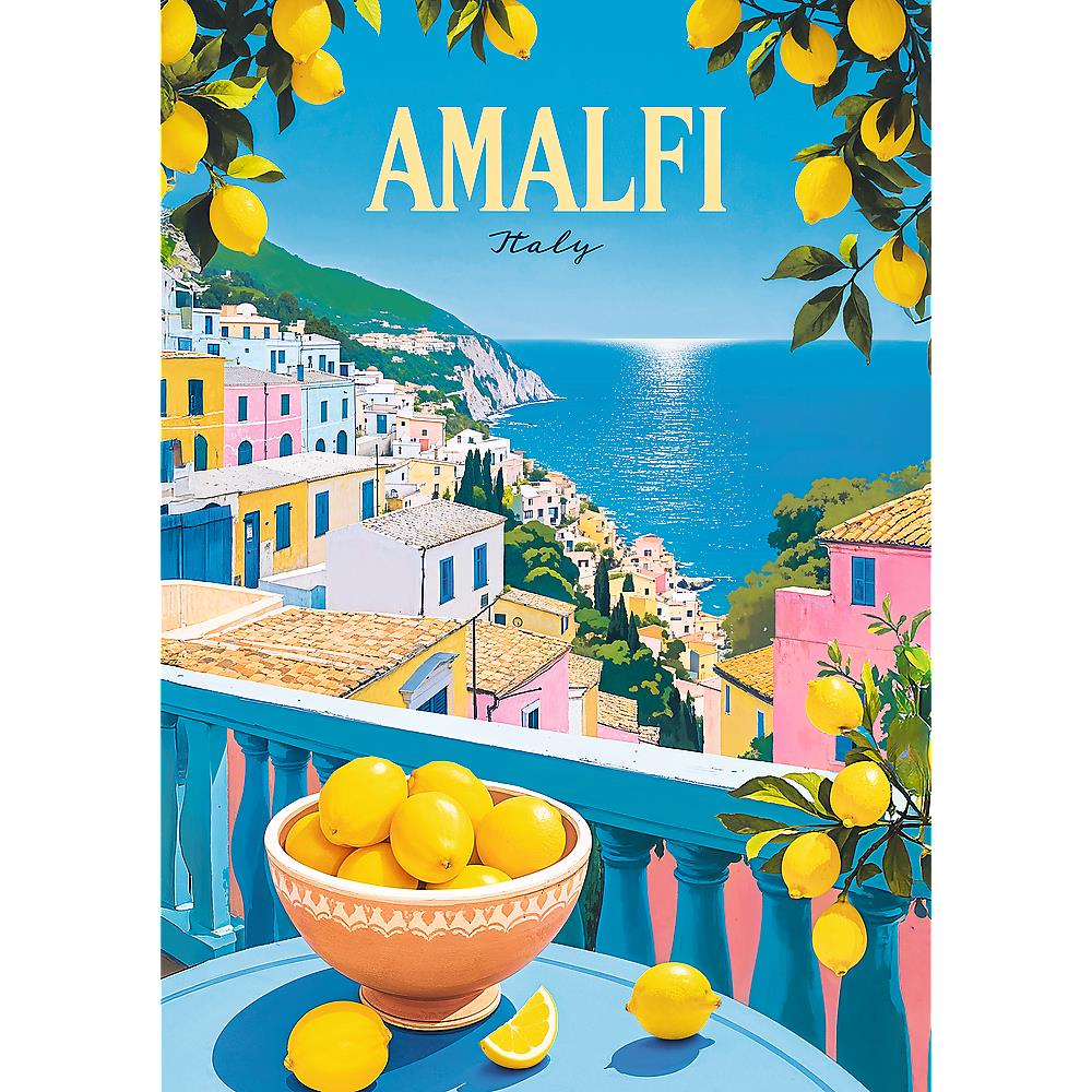 Trefl - Vintage Poster - Amalfi - Italy - 1000 Piece Jigsaw Puzzle