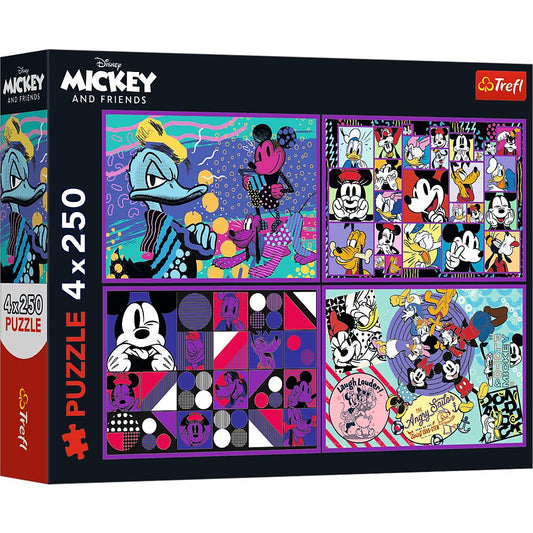 Trefl - Mickey Mouse Adventures - 4 x 250 Piece Jigsaw Puzzle
