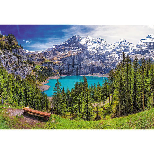 Trefl - Lake Oeschinen, Alps, Switzerland - 1500 Piece Jigsaw Puzzle
