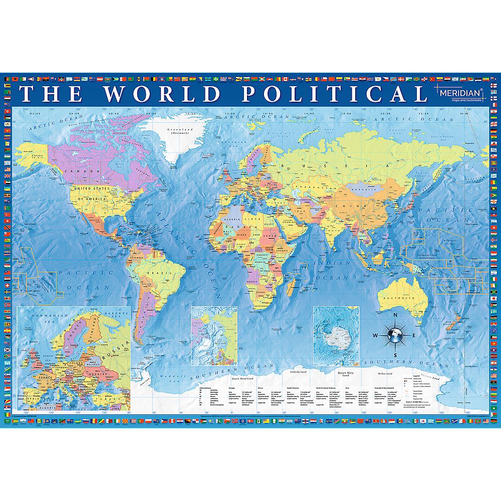 Trefl - Political map of the World - 2000 Piece Jigsaw Puzzle