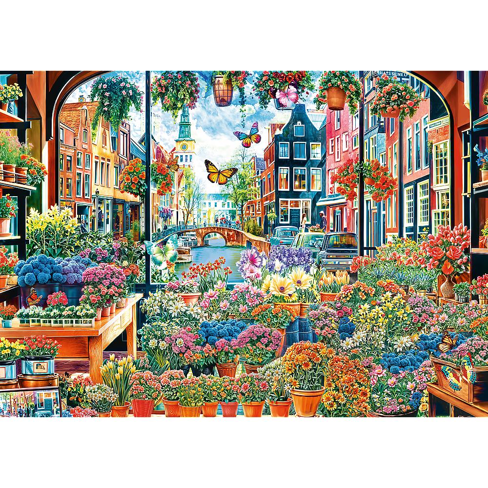 Trefl - Flower Shop in Amsterdam - 2000 Piece Jigsaw Puzzle
