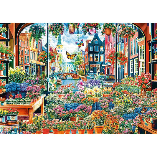 Trefl - Flower Shop in Amsterdam - 2000 Piece Jigsaw Puzzle
