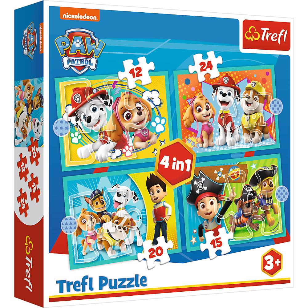 Trefl - Paw Patrol - 4 in 1 Jigsaw Puzzle