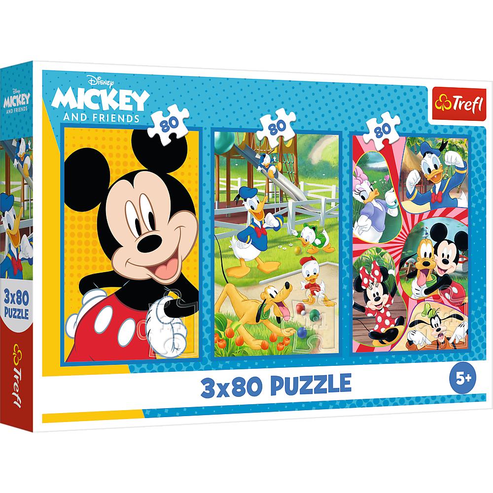 Trefl - Mickey Mouse - 3 x 80 Piece Jigsaw Puzzle