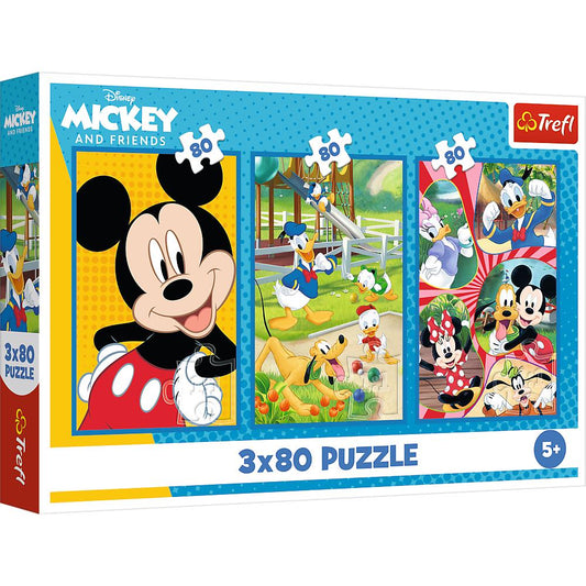 Trefl - Mickey Mouse - 3 x 80 Piece Jigsaw Puzzle