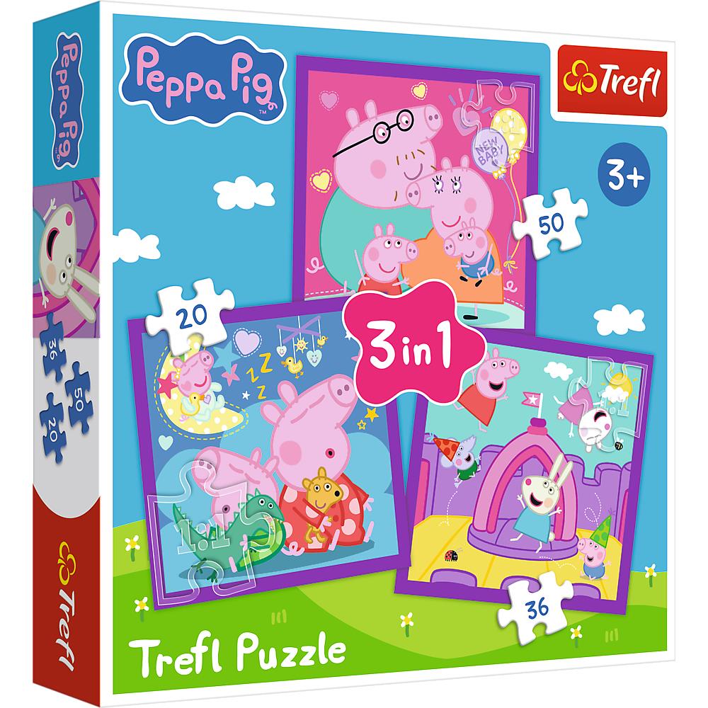 Trefl - Peppa Pigs Habits - 3 in 1 Jigsaw Puzzle