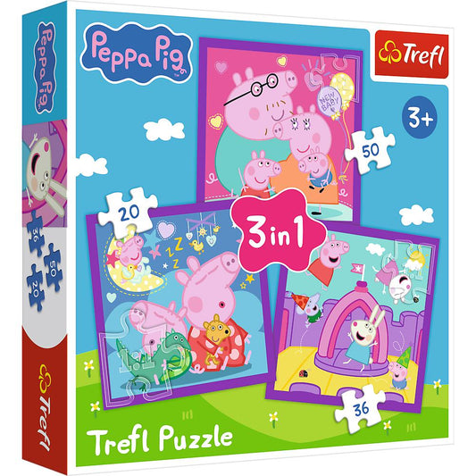 Trefl - Peppa Pigs Habits - 3 in 1 Jigsaw Puzzle
