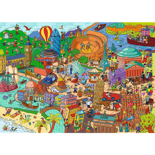 Trefl - Spy Guy Lost Items - Europe - 500 Piece Jigsaw Puzzle