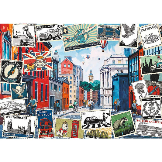 Trefl - Greetings from London - 500 Piece Jigsaw Puzzle